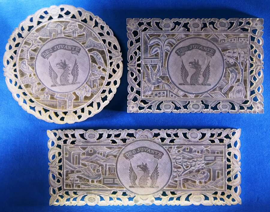 6 Sets of three armorials