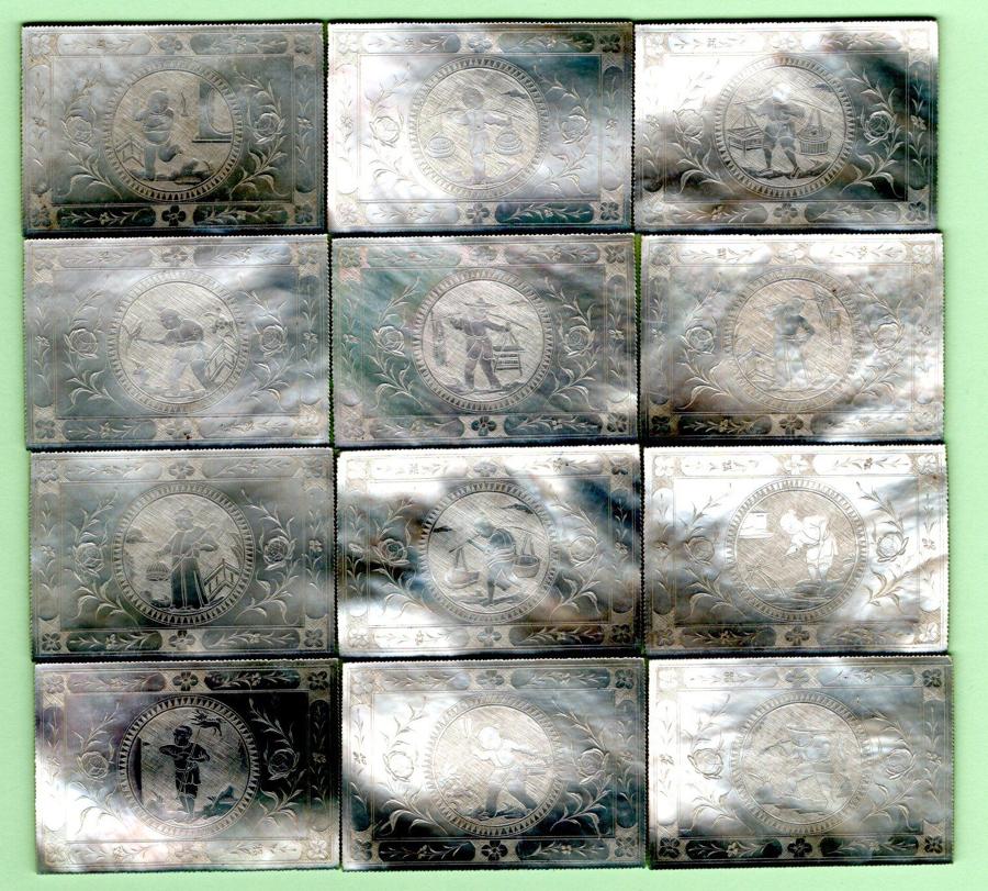 Group of 12 quality counters with character scenes