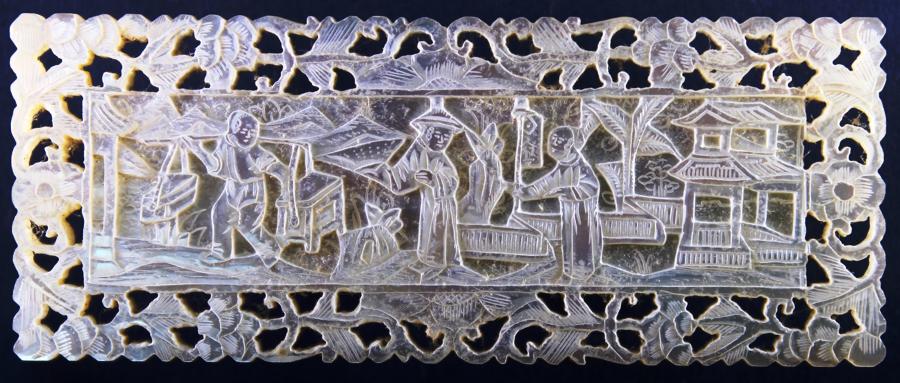 Superb large deep-carved and fretted counter