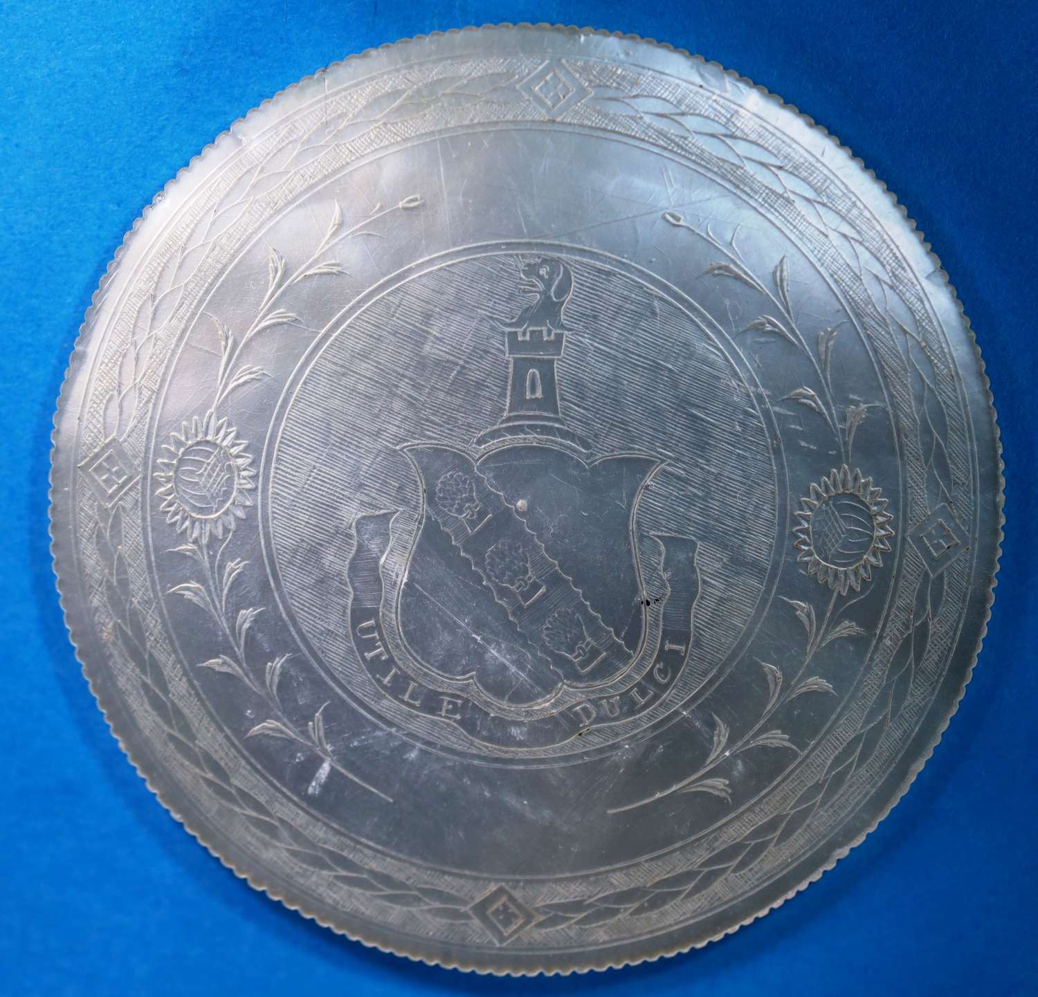 Superb large armorial for  RICKARDS - with two monograms