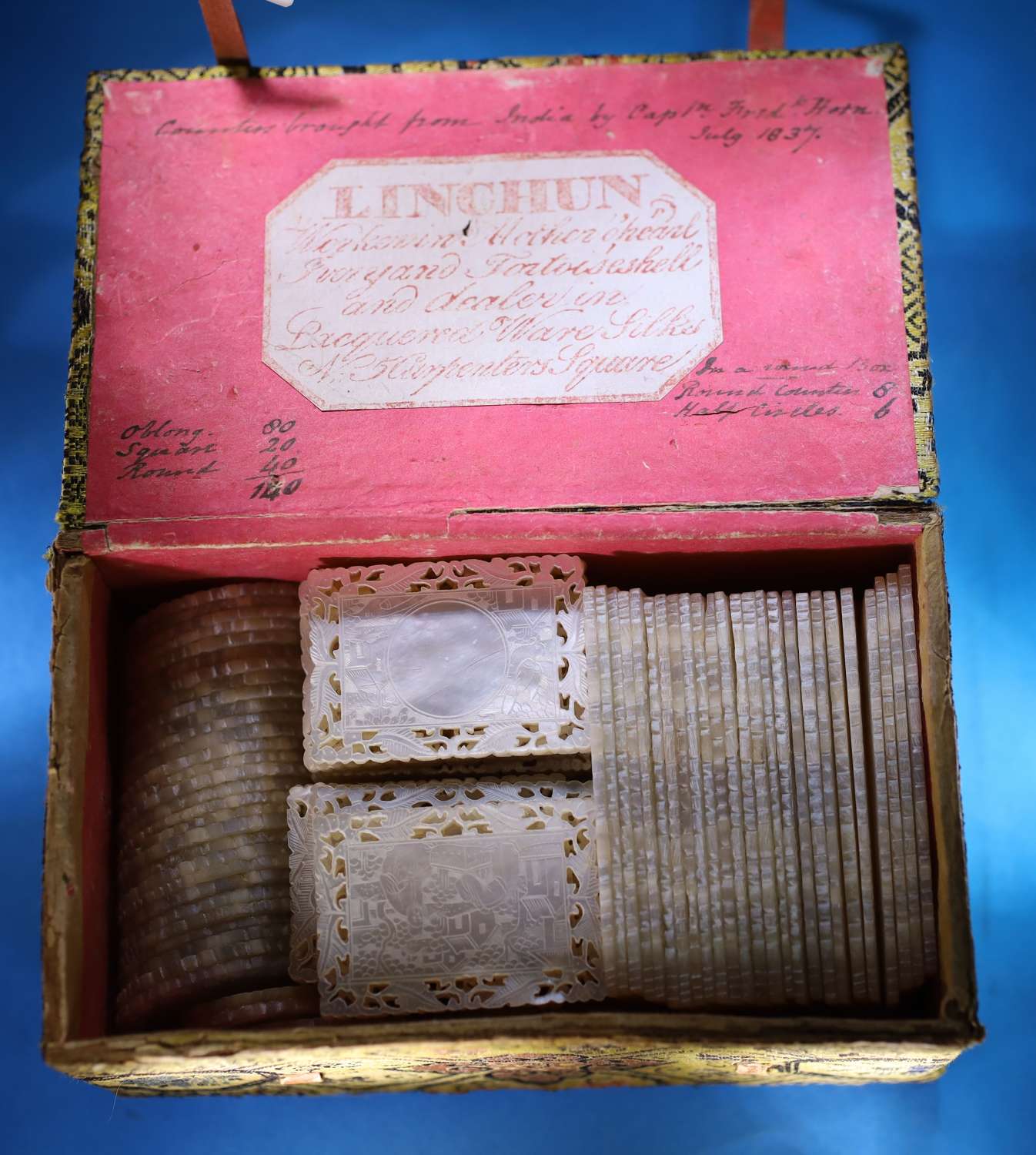 Boxed counters for Captain Frederick Horn LINCHUN label