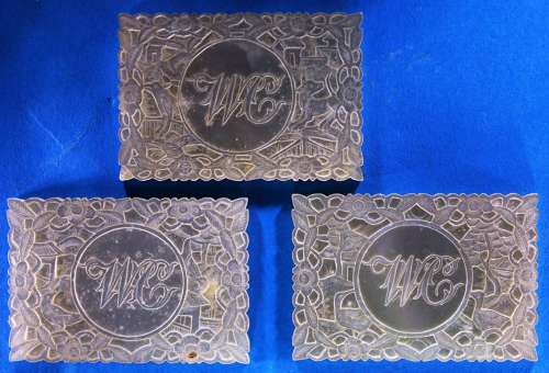 Three super quality deep-carved counters
