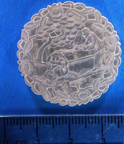 Five top quality deep-carved counters