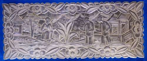 Superb deep-carved counter in extra-large size
