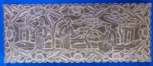Superb extra-large deep-carved counter.