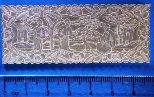Superb extra-large deep-carved counter.