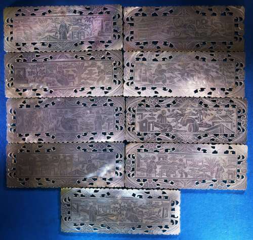 Nine fretted counters for STRATHALLAN