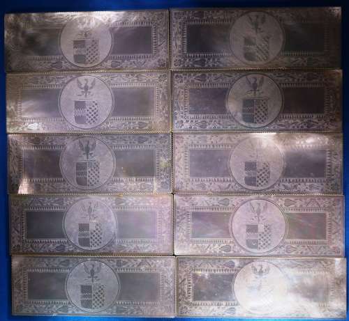 Group of ten top quality large armorial counters.