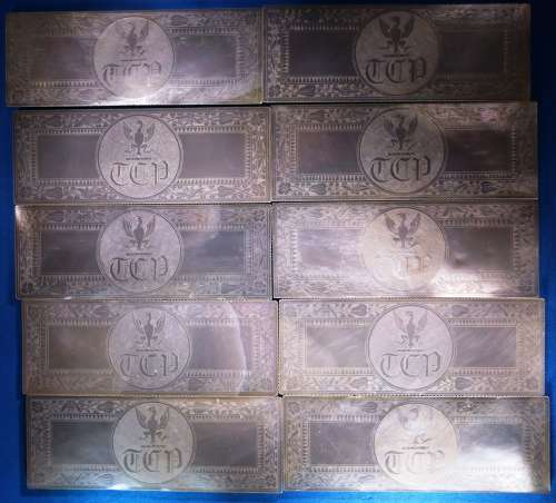 Group of ten top quality large armorial counters.