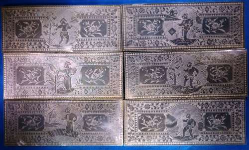 Six top quality large armorial counters for LOWE
