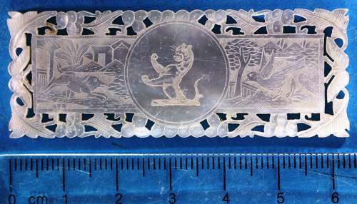Eight quality  large fretted armorial counters forunidentified family