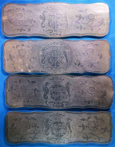 Group of four full armorials for YELVERTON EARL OF SUSSEX