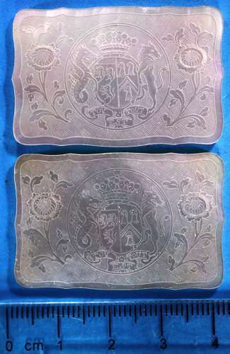 Pair of  counters for YELVERTON, EARL OF SUSSEX