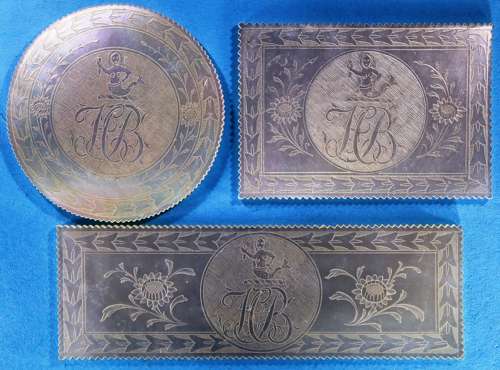 Set of three shapes for HENRY BONHAM of East India Company