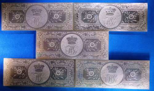 Group of 5 large counters for HENRY GAGE, VISCOUNT GAGE
