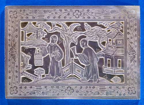 Set of three shapes of top quality deep-carved counters