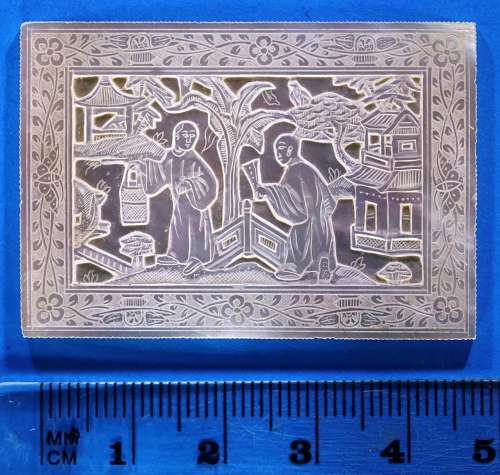 Set of three shapes of top quality deep-carved counters