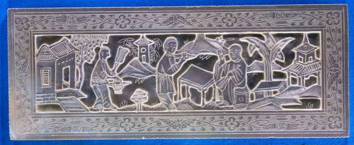 Set of three shapes of top quality deep-carved counters