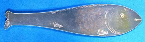 Rare large armorial fish for DUBOIS (chip to tail)