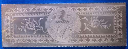 Counter with crest and monogram for DUGGAN.